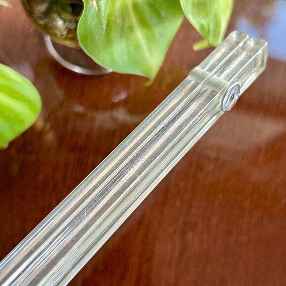 Vintage Clear Lucite Double-Sided Acrylic Hand Mirror - Picture 7 of 11